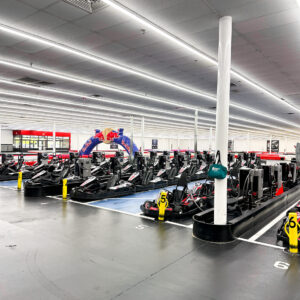 The pit lane at K1 Speed Cinnaminson.