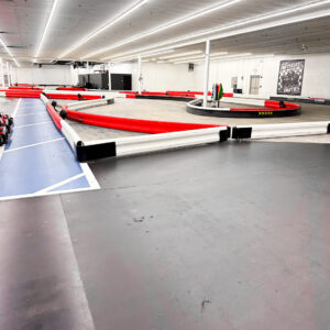 Part of the indoor go karting track at K1 Speed Cinnaminson.