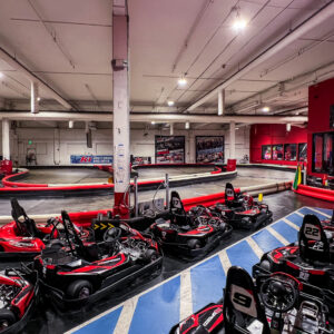The pit lane at K1 Speed Redmond.