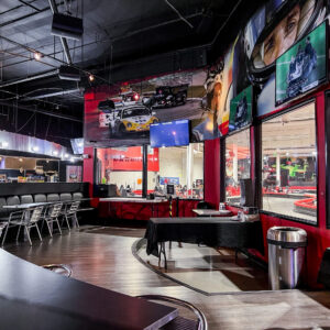 Trackside seating at K1 Speed Redmond.