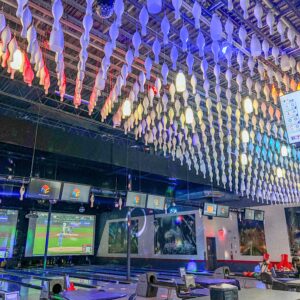 The bowling alley at K1 Speed Mount Kisco.