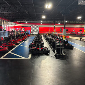 The pit lane at K1 Speed Manassas.