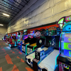 Some of the arcade games at K1 Speed Dulles.