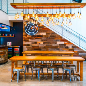 The Paddock Lounge inside K1 Speed Culver City