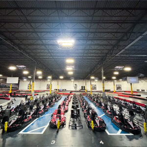The pit lane at K1 Speed Jessup.