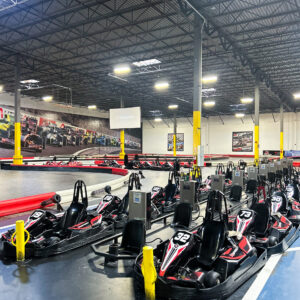 The pit lane at K1 Speed Jessup.