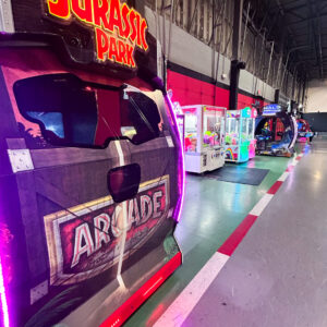 Some of the arcade games at K1 Speed Jessup.