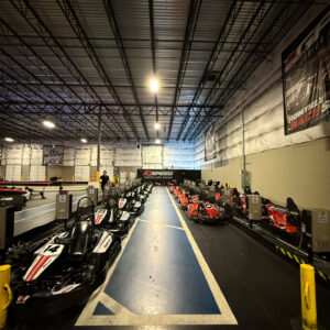 The pit lane at K1 Speed Dulles.