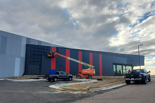 Exterior of K1 Speed in Thornton, CO under construction