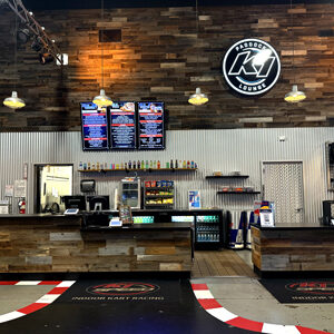 The Paddock Lounge casual eatery at K1 Speed in Denver.