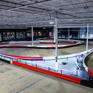 Another angle of the indoor karting track at K1 Speed Oxford in Michigan.