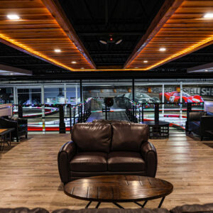 A portion of the party room area at K1 Speed Oxford