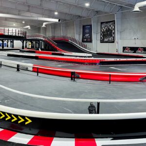 One of the indoor go-karting tracks at K1 Speed Totowa.