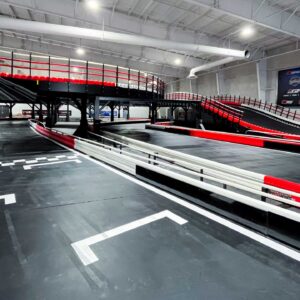 The starting line and grid spots at K1 Speed Totowa.
