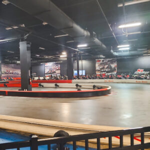 One of the hairpin turns at K1 Speed West Nyack.