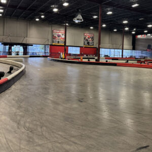 Part of the karting track at K1 Speed Memphis.
