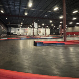 One of the hairpin turns at K1 Speed Memphis.