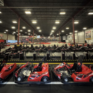 The pit lane at K1 Speed Memphis.