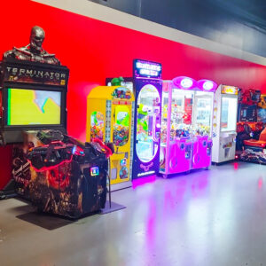 Arcade games at K1 Speed in Palisades Center.