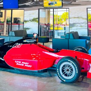 An open-wheel race car at K1 Speed in Irondale.
