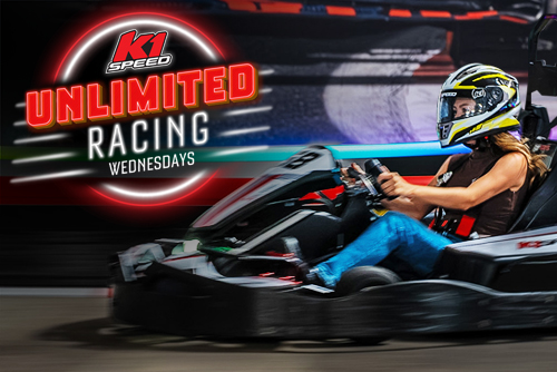 Unlimited racing Wednesdays promotion.